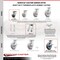 Service Caster 4 Inch Kingpinless Thermoplastic Rubber Wheel Caster Brakes 2 Swivel Locks, 4PK SCC-KP30S420-TPRRF-SLB-BSL-2-SLB-2 - alternate 1